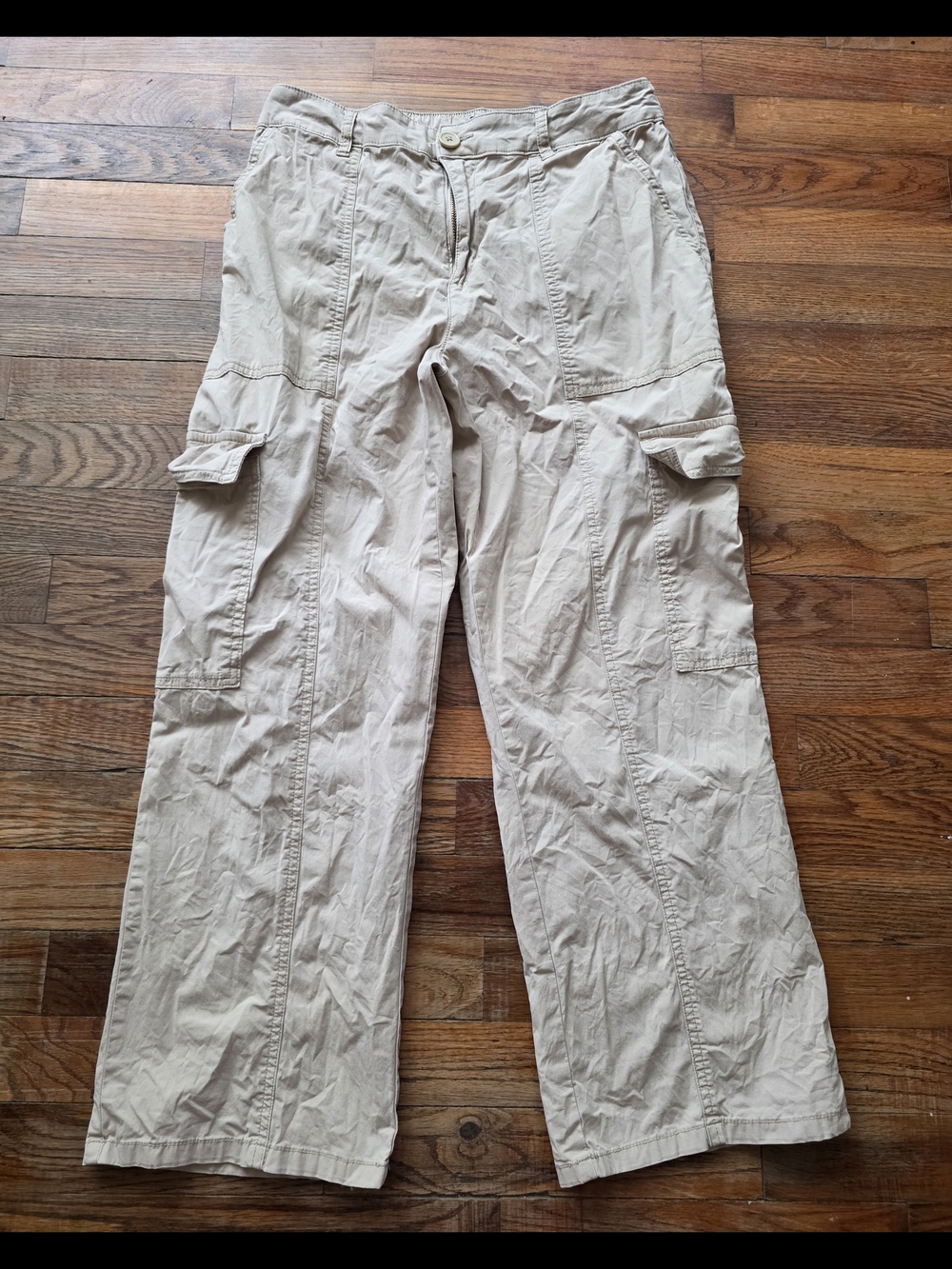 Women's Y2K Style Cargo Pants Tan Size Large